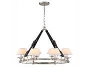 1473 Cascade Collection Pendant lamp D 33 H 31 Lt 8 Polished Nickel Finish