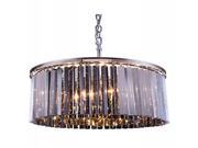 1208 Sydney Collection Pendent lamp D 26 H 13.5 Lt 8 Polished nickel Finish Royal Cut Silver Shade Crystals