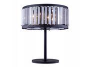 1203 Chelsea Collection Table Lamp D 18 H 32 Lt 4 Mocha Brown Finish Royal Cut Silver Shade Crystals