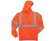 8393 L Orange Class 3 Hooded Sweatshirt