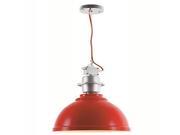 Industrial Collection Pendant lamp D 13.75 H 18.5 Lt 1 Red Finish