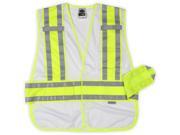 8240HL M L White Class 2 Two Tone Expandable Vest