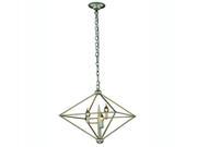 Nora Collection Pendant Lamp D 22 H 24 Lt 3 Vintage Silver Leaf Finish