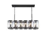 1212 Monaco Collection Pendant Lamp L 40in W 13in H 12in Lt 12 Flat Black Matte Finish