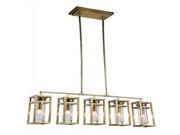 Bianca Collection Pendant Lamp L 47 W 6 H 65 Lt 5 Burnished Brass Finish