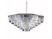 1201 Sydney Collection Pendent lamp D 44 H 32 Lt 10 Polished nickel Finish Royal Cut Crystals