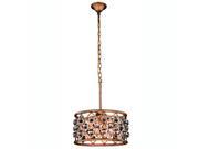 Madison Collection Pendant Lamp D 16 H 9 Lt 4 Golden Iron Finish Royal Cut Crystal Clear
