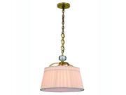 Cara Collection Pendant Lamp D 15 H 20 Lt 1 Burnished Brass Finish