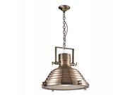 Industrial Collection Pendant lamp D 17.25 H 25 Lt 1 Antique Brass Finish