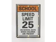 Mtl Led School Sign 15 Inches Width 20 Inches Height
