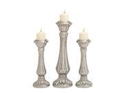 Cer Slv Cndl Hldr Set Of 3 21 Inches 15 Inches 11 Inches Height
