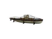 Metal Ship Decor 25 Inches Width 6 Inches Height