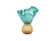 Gls Vase Blue 10 Inches Width 12 Inches Height