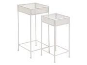 Mtl Plant Stand Set Of 2 28 Inches 23 Inches Height