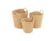 Seagrass Bskt Set Of 3 15 Inches 17 Inches 19 Inches Height