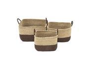 Seagrass Bskt Set Of 3 14 Inches 16 Inches 18 Inches Width