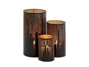 Mtl Candle Holder Set Of 3 12 Inches 9 Inches 6 Inches Height