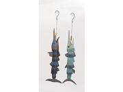 Mtl Fish Windchime 2 Asst 8 Inches Width 34 Inches Height