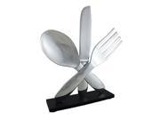 Alum Wd Utensil Decor 13 Inches Width 17 Inches Height