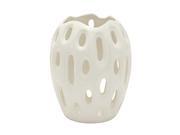 Cer White Vase 11 Inches Width 13 Inches Height