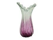Gls Clear Pink Vase 10 Inches Width 18 Inches Height