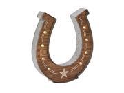 Wd Mtl Led Horseshoe Sign 14 Inches Width 16 Inches Height