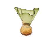 Gls Vase Green 10 Inches Width 12 Inches Height