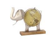 Mtl Wd Elephnt Globe Nkl 17 Inches Width 13 Inches Height