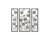 Mtl Silv Wall Decor Set Of 3 48 Inches Width 36 Inches Height