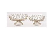 Mtl Gld Cake Stand Set Of 2 12 Inches 14 Inches Height