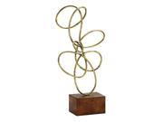 Mtl Gld Abstract Sculpt 10 Inches Width 22 Inches Height