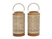 Mtl Wd Wht Lantern 2 Asst 6 Inches Width 16 Inches Height