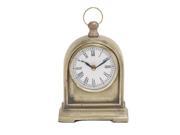 Alum Table Clock 6 Inches Width 10 Inches Height
