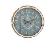 Mtl Rope Gls Wall Clock 25 Inches Diameter