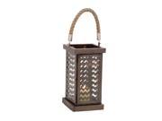 Mtl Gls Lantern 7 Inches Width 22 Inches Height