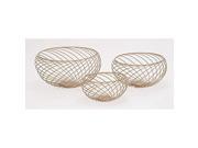 Mtl Gld Bowls Set Of 3 9 Inches 11 Inches 13 Inches Width