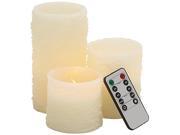 Led Flmls Cndl Remote Set Of 3 6 Inches4 Inches3 Inches Height