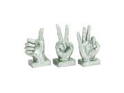 Ps Silv Hand Signs Set Of 3 7 Inches 7 Inches 6 Inches Height