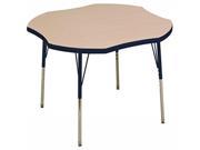 48 Clover Table Maple Navy Standard Swivel