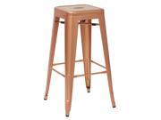 Bristow 30 Inch Antique Metal Barstool Copper 2 Pack
