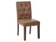 7 Button Dining Chair with Espresso Legs