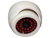 UniquExceptional Indoor Dummy Fake Dome Security Surveillance WHITE Camera 30 Illuminating LEDs