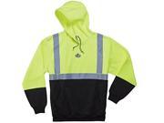 8293 2XL Lime Black Class 2 Hooded Sweatshirt w Black Front
