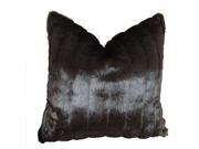 Plutus Tip Dyed Brown Mink Handmade Throw Pillow Double sided 20 x 26 Standard