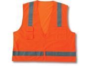 8249Z 2XL 3XL Orange Class 2 Economy Surveyors Vest