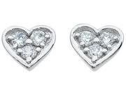 Plutus Brands Sterling Silver Stud Heart Earrings