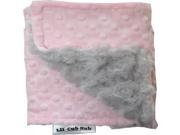 Burp Cloth Pink Dot Silver Rosebud Swirl