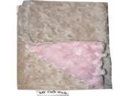 Burp Cloth Mocha Dot Pink Rosebud Swirl