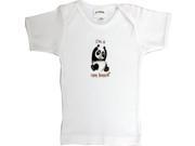 White Short Sleeve T Shirt Panda 12 18 months