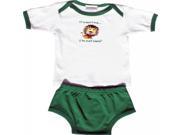 White Green Short Sleeve T Shirt Diaper Cover Set Lion 18 24 months